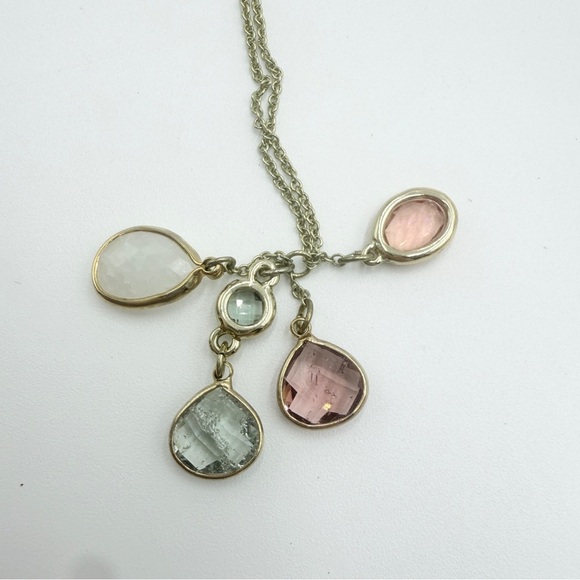 Loft Colourful Crystal Glass Elegant Gold Tone Pendant Necklace - Picture 6 of 8